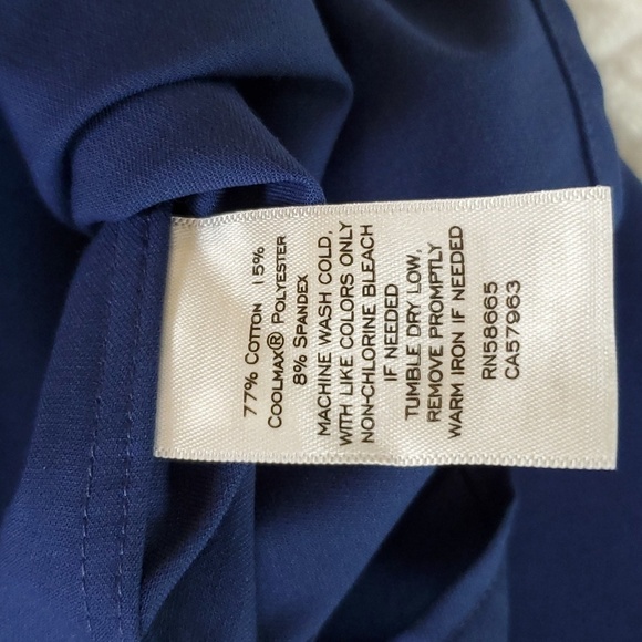 Nordstrom TechSmart Navy LongSleeve Button Up Dress Shirt Men’s Size 16.5 32-33 - Picture 14 of 16